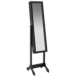 vidaXL Miroir sur pied noir 34x37x146 cm