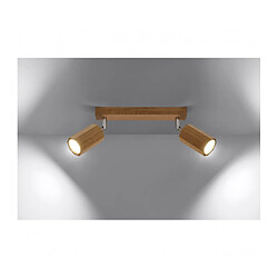 Avis Luminaire Center Spot Zeke Oak Bois Chêne 2 ampoules 20cm