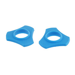 2pcs Bleu 3 Points Microphone Sans Fil Anneau De Protection Antidérapant Micro Rouleau De Support pas cher