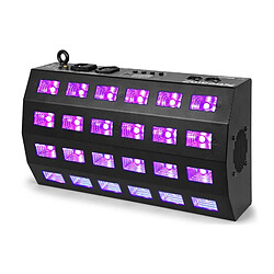 Beamz BUV463 LED UV Stroboscope 24x3W DMX / autonome 7 canaux DMX 85W noir BeamZ 