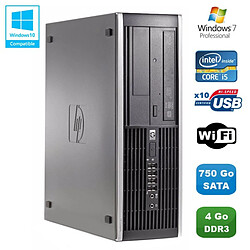 PC HP Compaq Elite 8100 SFF Intel Core i5 650 3.2GHz 4Go 750Go Graveur WIFI W7 - Occasion