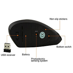 Acheter Wewoo Souris sans fil Version de batterie optique verticale 2,4 GHz (noire)