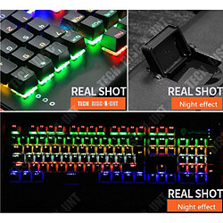 Tech Discount TD® clavier gamers mecanique rgb pas cher ps4 qwerty gaming avec fil lumineux retro USB vintage ordinateur portable windows mac vist