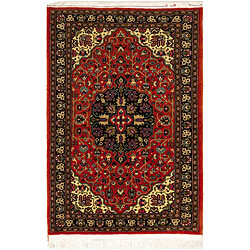 Vidal Tapis de laine 118x76 rouge Ghom