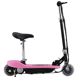 vidaXL Trottinette électrique avec siège 120 W Rose