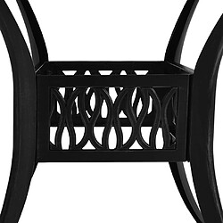 Avis vidaXL Table de jardin Noir 90x90x74 cm Aluminium coulé