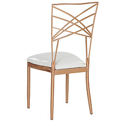 Beliani Chaise de réception Chaise de salle à manger GIRARD Set de 2 Métal Empilable Rose doré pas cher