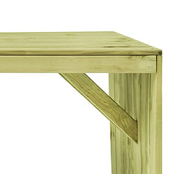 Avis vidaXL Table de jardin 220x101,5x80 cm Bois de pin imprégné