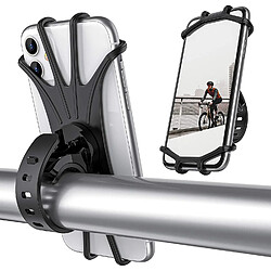 Support de téléphone de vélo, support de poignée de moto universel, support de téléphone de vélo en silicone rotatif à 360° 