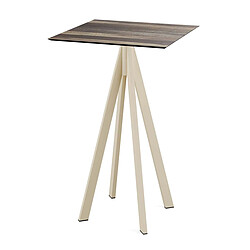 Materiel Chr Pro Mange-debout Infinity avec piètement sable + plateau HPL 70x70 cm - Veba