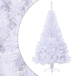 vidaXL Sapin de Noël artificiel moitié avec support blanc 150 cm PVC