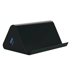 Wewoo Hub USB 3.0 ABS Matériel Bureau 4 Ports USB 3.0 avec Support de Téléphone / Tablette et 1 m USB Câble Indicateur LED