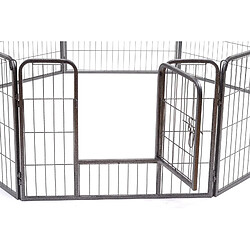 Bcelec Parc à Chiots, enclos pour chiens et autres animaux, 8 panneaux 80x60, modulable