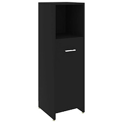 vidaXL Armoire de salle de bain Noir 30x30x95 cm Bois d'ingénierie