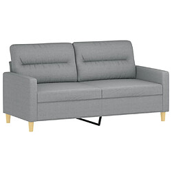 Acheter Maison Chic Ensemble de canapés 2 pcs avec coussins, Canapé droit Sofa pour Salon Gris clair Tissu -GKD308453