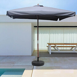 Concept Usine Parasol bois 3 x 3 m gris PALAWAN