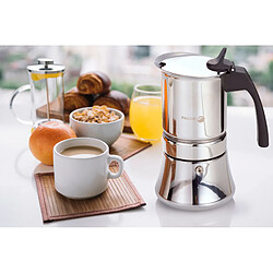 Cafetière Expresso Italienne Induction, Acier Inoxydable 4 Tasses de Café, , Argent, FAGOR, Etnica