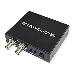 Universal Convertisseur SDI à VGA + CVBS/AV/RCA Convertisseur vidéo SDI de radiodiffusion convertit le signal SDI SD/HD/3G en signal SDI CVBS VGA | Câble VGA