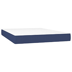 Acheter vidaXL Sommier à lattes de lit avec matelas Bleu 140x190 cm Tissu