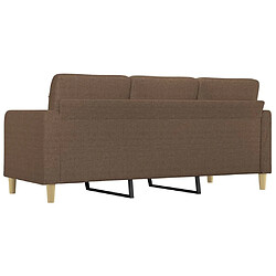 Maison Chic Canapé à 3 places,Canapé droit,Sofa de Salon,Banquette Marron 180 cm Tissu -GKD577650 pas cher