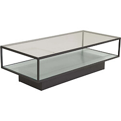 Furniture Fashion Table basse en verre et acier Maglehem.