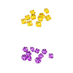 20 Pièces D10 Polyédral Dés pour Donjons et Dragons Jaune + Violet