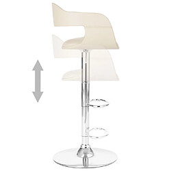 Avis vidaXL Tabouret de bar Blanc Similicuir