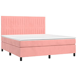 Avis Sommier à lattes,Cadre à lattes de lit pour Adulte matelas et LED Rose 180x200 cm Velours -MN19202