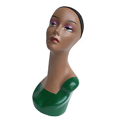 Mannequin Femme Mannequin Tête Modèle Perruque Bijoux Lunettes Présentoir Vert