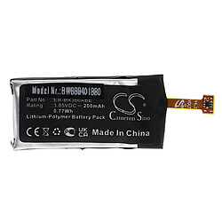 vhbw Batterie remplacement pour Samsung EB-BR360ABE, GH43-04611B pour smartwatch montre connectée bracelet fitness (200mAh, 3,85V, Li-polymère)