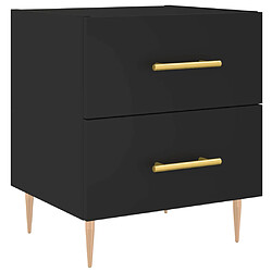 Acheter vidaXL Tables de chevet 2 pcs noir 40x35x47,5 cm bois d’ingénierie