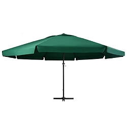 vidaXL Parasol de jardin avec mât en aluminium 600 cm vert