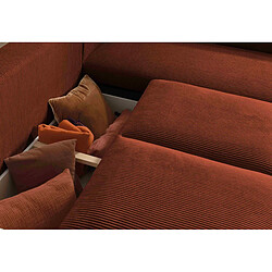 Acheter Lisa Design Livy - canapé d'angle convertible - avec coffre - en velours côtelé - 4 places - droit