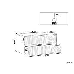 Avis Beliani Meuble de salle de bain 100 x 52 cm blanc QUINTELA