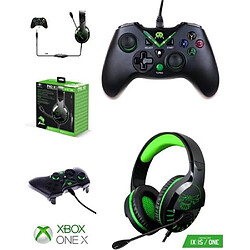 Pack Manette XBOX ONE-S-X-PC WINDOWS NOIRE + Casque Gamer PRO H3 SPIRIT OF GAMER XBOX ONE/S/X/PC 