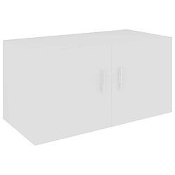 Maison Chic Armoire murale,Meuble de Rangement,Armoire Suspendue Blanc 80x39x40 cm Aggloméré -MN89377