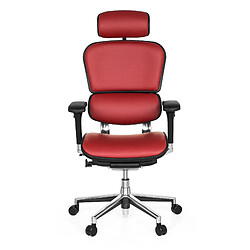 Chaise de bureau / fauteuil de direction ERGOHUMAN cuir rouge hjh OFFICE