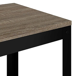 Avis vidaXL Table d'appoint Gris et noir 40x40x45 cm MDF et fer