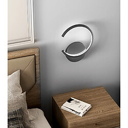 Acheter Stoex Applique Murale Led Moderne Applique Murale Minimaliste Lampe Murale Ronde Créative Pour Chambre À Coucher, Bar, Bureau, Étude, Noir, Blanc Froid