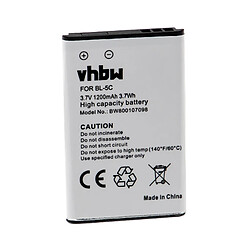 vhbw Batterie remplacement pour Mitel 51015404 pour smartphone (1200mAh, 3,7V, Li-ion)