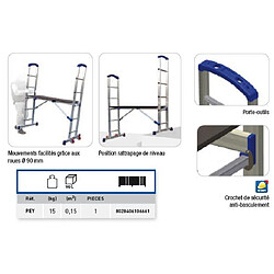 Facal Srl Facal - Echafaudage usage domestique en Aluminium Haut. de travail 2,90 m - PENNY