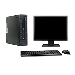 PC HP EliteDesk 800 G1 Ecran 19" Core i7-4790 RAM 16Go SSD 240Go Windows 10 Wifi - Occasion