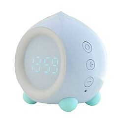 Numérique LED Réveil Date Thermomètre Snooze Bluetooth App Control Bleu