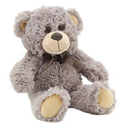 Aubry Gaspard Peluche ours en acrylique gris foncé 30 cm.