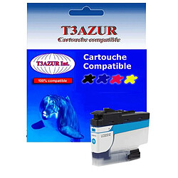 T3AZUR - Cartouche compatible Brother LC3233 (LC-3233C) XL Cyan 