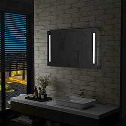 Maison Chic Miroir mural à LED, Miroir murale de salle de Bain 100x60 cm -MN54632