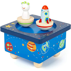 Small Foot 11449 Boîte Space, en Bois, avec Fonction magnétique et Musique Jouets, Multicolore 