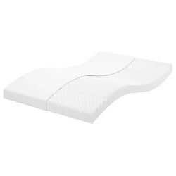 vidaXL Matelas en mousse blanc 140x210 cm 7 zones dureté 20 ILD