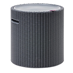 Keter Coffre 3 en 1 Cool Stool anthracite 39 litres - 17200045 Dimensions : L 43,7 x l 43,7 x H 44,3 cm.