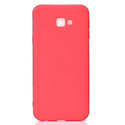 NC Coque en TPU Couleur unie rouge mat mat pour votre Samsung Galaxy J4 Plus